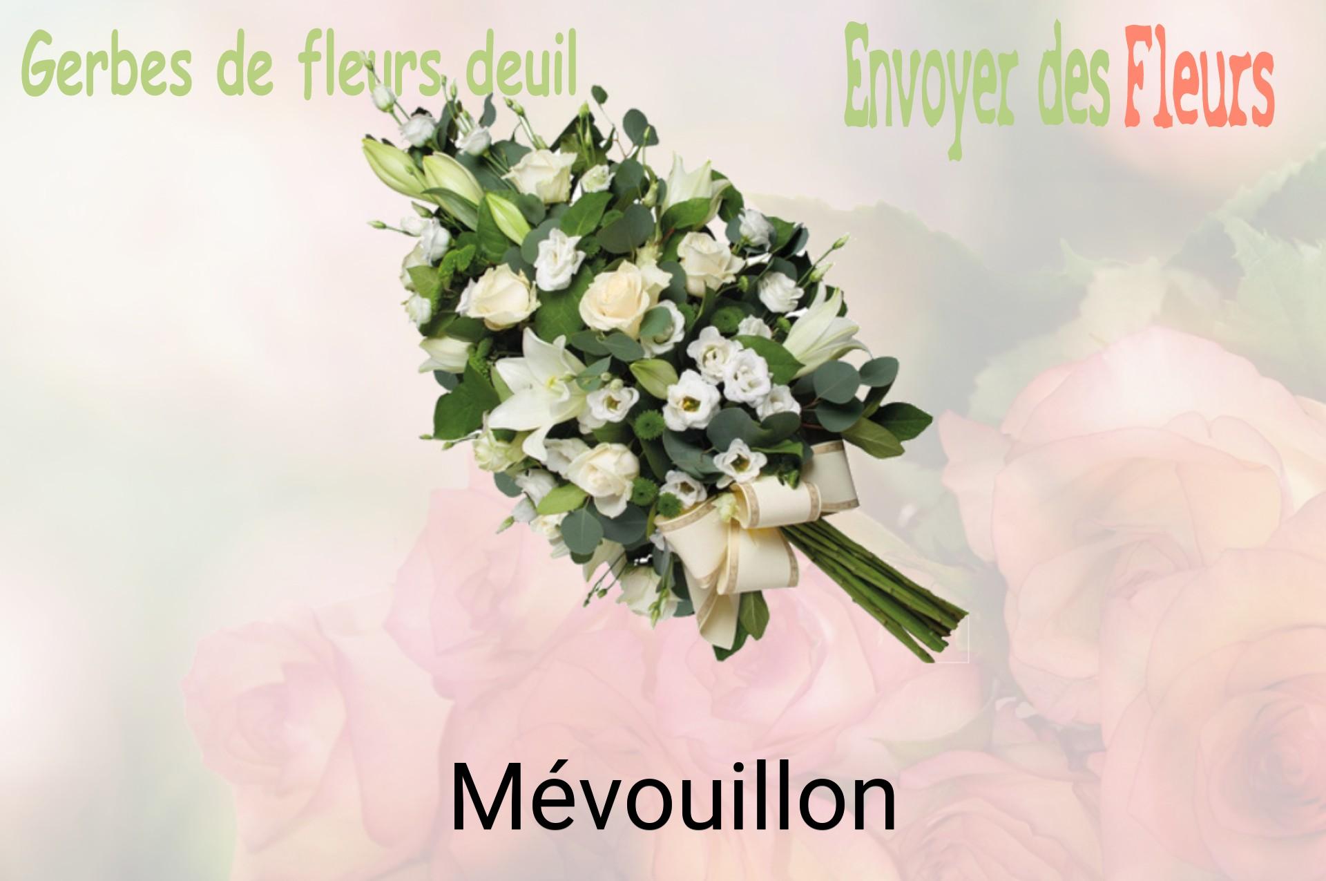 Gerbe de fleurs de deuil livrée à Mévouillon